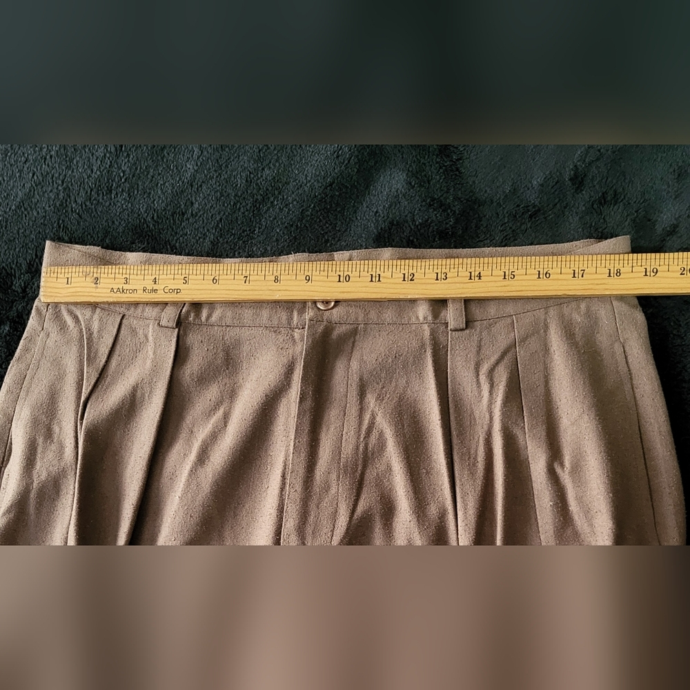 80's Pleated Silk Pants Mens 38 - Picture 5 of 10